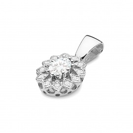 Zawieszka Z0354 Diament Laboratoryjny 0,40ct białe złoto