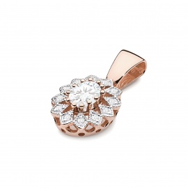 Zawieszka Z0354 Diament Laboratoryjny 0,40ct różowe złoto