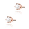Kolczyki K0220 Diament 2 x 0,25ct różowe złoto