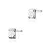Kolczyki K0343 Diament 2 x 0,10ct białe złoto sztyft zakręcany