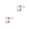 Kolczyki K0343 Diament 2 x 0,10ct różowe złoto sztyft zakręcany