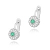 Kolczyki K0284 Szmaragd 2 x 0,15ct białe złoto