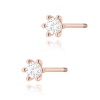 Kolczyki K0222 Diament Laboratoryjny 2 x 0,10ct różowe złoto sztyft zakręcany