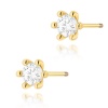 Kolczyki K0222 Diament Laboratoryjny 2 x 0,30ct żółte złoto sztyft zakręcany