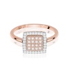Pierścionek W0574 z diamentami różowe złoto