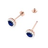 Kolczyki K0510 Szafir 2 x 0,50ct różowe złoto sztyft zakręcany