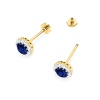 Kolczyki K0510 Szafir 2 x 0,50ct żółte złoto