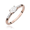Pierścionek W0077 Diament laboratoryjny 0,40ct różowe złoto