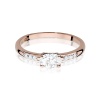 Pierścionek W0077 Diament laboratoryjny 0,40ct różowe złoto