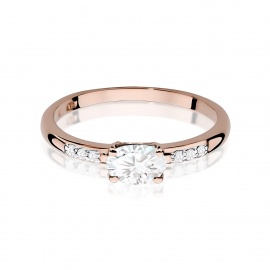 Pierścionek W0077 Diament laboratoryjny 0,40ct różowe złoto
