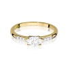 Pierścionek W0077 Diament laboratoryjny 0,40ct żółte złoto