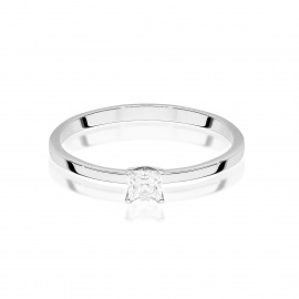 Pierścionek W0586 Diament Laboratoryjny 0,15ct białe złoto