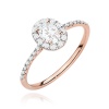 Pierścionek W0584 Diament Laboratoryjny 0,30ct różowe złoto