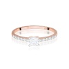 Pierścionek W0589 Diament Laboratoryjny 0,30ct różowe złoto