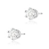 Kolczyki K0068 Diament Laboratoryjny 2 x 0,15ct białe złoto sztyft zakręcany