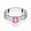 Pierścionek W0075 Różowy Topaz 0,60ct białe złoto