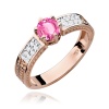 Pierścionek W0075 Różowy Topaz 0,60ct różowe złoto
