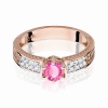 Pierścionek W0075 Różowy Topaz 0,60ct różowe złoto
