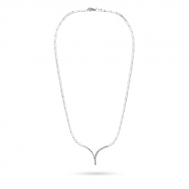 Naszyjnik N0073 z diamentami białe złoto OUTLET