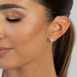 Kolczyki K0076 Diament Laboratoryjny 2 x 0,50ct żółte złoto sztyft zakręcany