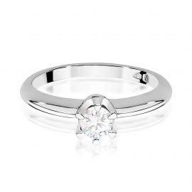 Pierścionek W0267 Diament Laboratoryjny 0,30ct białe złoto