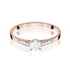 Pierścionek W0399 Diament Laboratoryjny 0,15ct różowe złoto