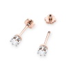 Kolczyki K0068 Diament Laboratoryjny 2 x 0,15ct różowe złoto sztyft zakręcany