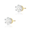 Kolczyki K0068 Diament Laboratoryjny 2 x 0,15ct żółte złoto sztyft zakręcany