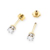 Kolczyki K0068 Diament Laboratoryjny 2 x 0,15ct żółte złoto sztyft zakręcany