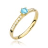 Pierścionek W0459 Topaz Swiss 0,15ct żółte złoto