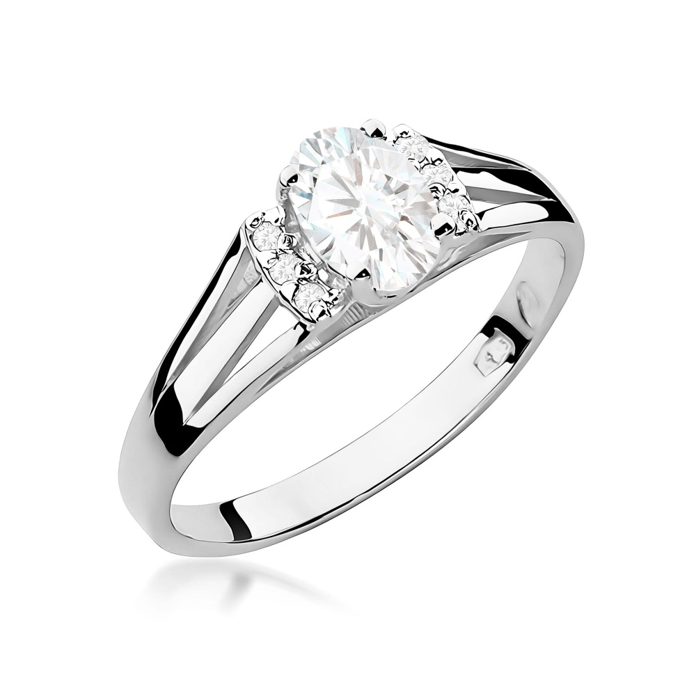 Pierścionek W0005 Diament laboratoryjny 0,40ct białe złoto