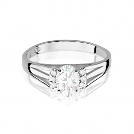 Pierścionek W0005 Diament laboratoryjny 0,40ct białe złoto