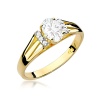 Pierścionek W0005 Diament laboratoryjny 0,40ct żółte złoto