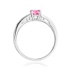 Pierścionek W0066 Różowy Topaz 0,60ct białe złoto