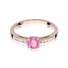 Pierścionek W0066 Różowy Topaz 0,60ct różowe złoto