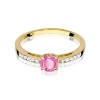 Pierścionek W0066 Różowy Topaz 0,60ct żółte złoto