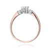 Pierścionek W0667 z diamentami laboratoryjnymi różowe złoto