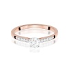 Pierścionek W0668 z diamentami laboratoryjnymi różowe złoto