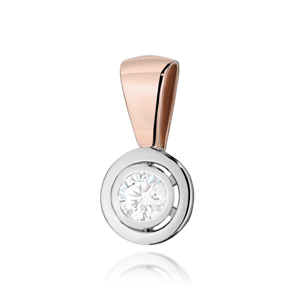 Zawieszka Z0294 Diament Laboratoryjny 0,20ct różowe złoto