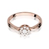 Pierścionek W0072 Diament laboratoryjny 0,10ct różowe złoto