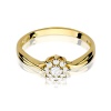 Pierścionek W0072 Diament laboratoryjny 0,10ct żółte złoto