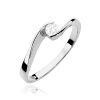 Pierścionek W0160 Diament Laboratoryjny 0,13ct białe złoto