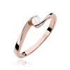 Pierścionek W0160 Diament Laboratoryjny 0,13ct różowe złoto