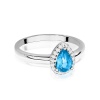 Pierścionek W0455 Topaz Swiss 0,90ct białe złoto
