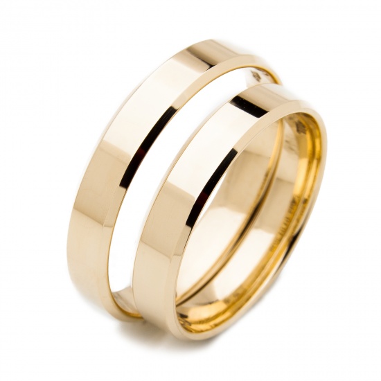 Złote obrączki 4 i 5mm z fazą pr. 585