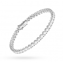 Bransoletka B0028 z diamentami laboratoryjnymi białe złoto