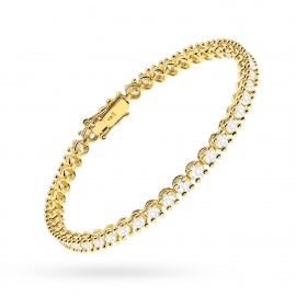 Bransoletka B0028 z diamentami laboratoryjnymi żółte złoto