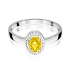 Pierścionek W0330 Diament Laboratoryjny żółty 0,50ct białe złoto
