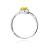 Pierścionek W0330 Diament Laboratoryjny żółty 0,50ct białe złoto