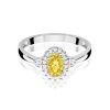Pierścionek W0312 Diament laboratoryjny żółty 0,50ct białe złoto